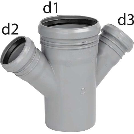 "BRAGA DOPPIA A INNESTO HTDA """"BAMPLAST"""" Ø50 x Ø50 x Ø50 - 67,5°"