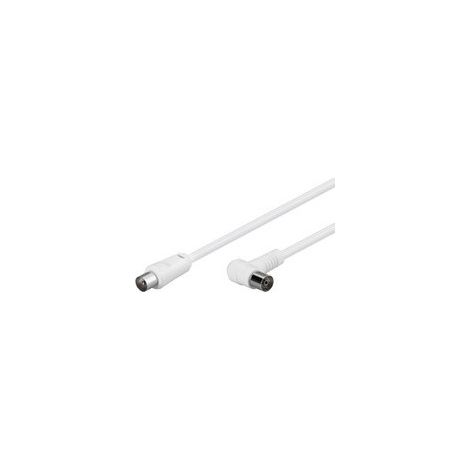 Câble coaxial MicroConnect 1,5 m blanc coudé