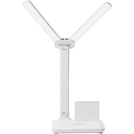Lampe de table rechargeable à double éclairage LED, protection des yeux, lampe radio à brancher pour chambre à coucher, lampe de chevet (1/5)