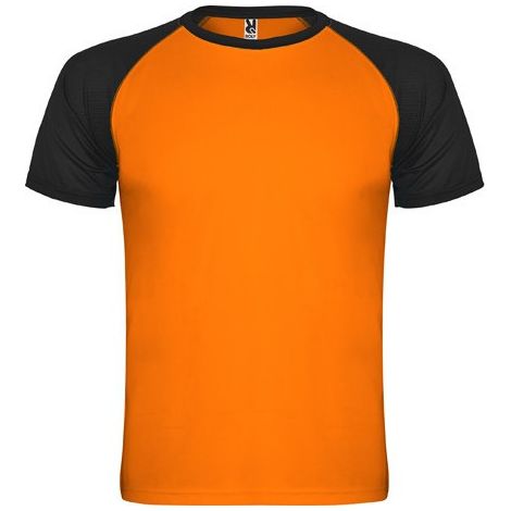 Camiseta deportiva en tejido técnico de manga corta INDIANAPOLIS M Naranja Fluor/Negro (1/3)