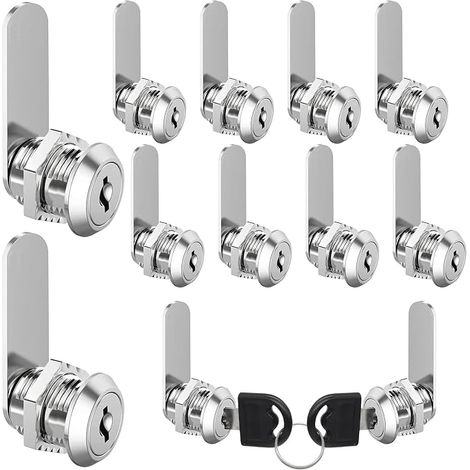 10 pcs 20mm Mailbox Lock with Keys, One Key Control All Locks, Suitable for Door Thickness up to 16mm (1/5)