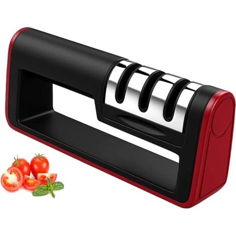 Affilacoltelli 3 in 1, affilacoltelli professionale da cucina per coltelli in acciaio inossidabile e ceramica di tutte le dimensioni (base antiscivolo) - Fei Yu (1/5)