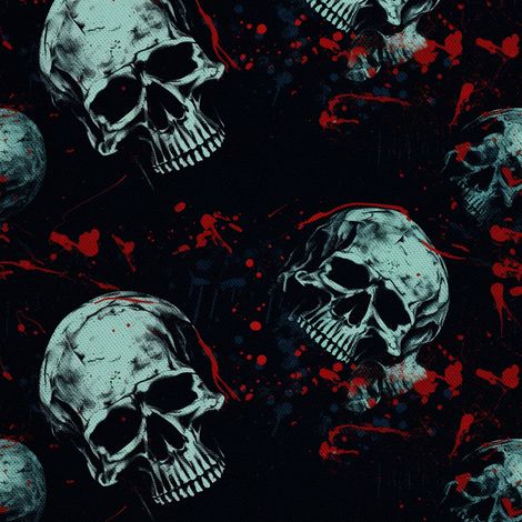 Tela decorativa para exteriores Oxford - Motivo de calavera I DX4891 (1/5)