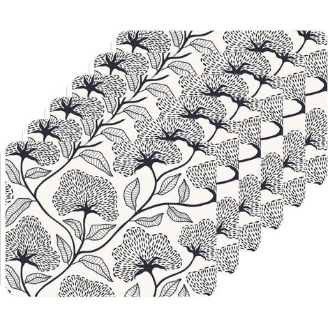 Lot de 6 sets de table motifs ginkgo CASSIA (1/3)