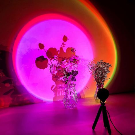 Sonnenuntergangslampe, Heimdekorationsprojektor mit 16 Farben und 4 Modi, farbwechselnde Lampe, Sonnenlichtprojektion, Geschenk für Kinder (Farbwechsel) (1/5)