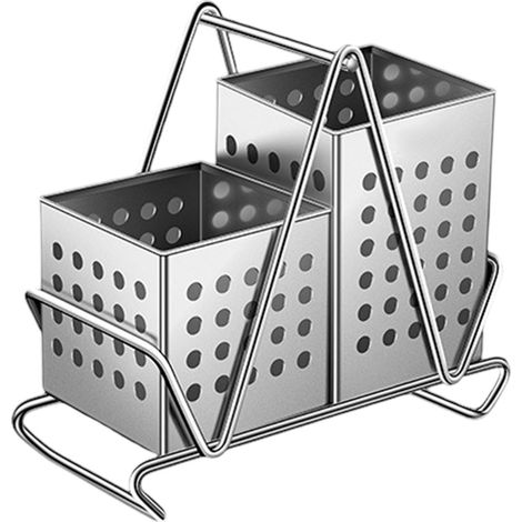 Porte-couverts en acier inoxydable antirouille pour fourchettes,cuillères et ustensiles de cuisine (1/5)