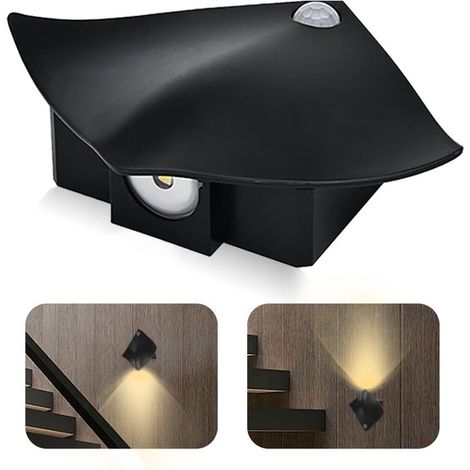 Luce notturna magnetica con sensore di movimento, 60 lumen, 3 modalità, giallo caldo 3000 K, per scale, camera da letto, corridoio (1/5)