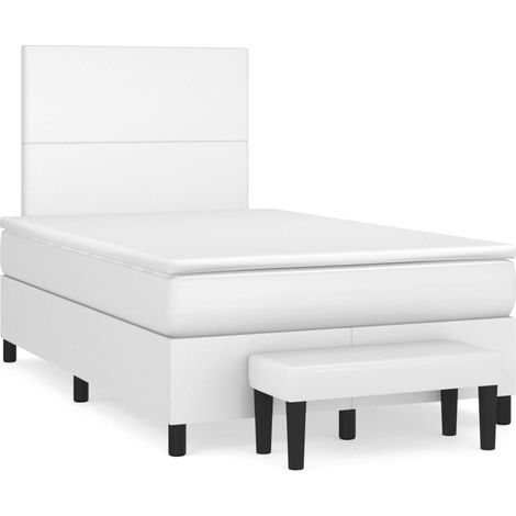Maison Exclusive - Boxspringbett mit Matratze Weiß 120x200 cm Kun (1/5)