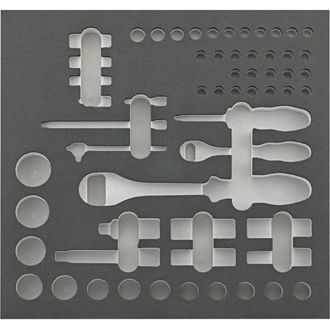 Module d'outils 2/3 vide douille 1/4+1/2 FORTIS