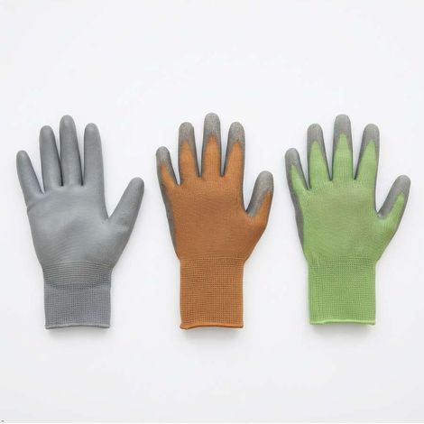 Verdemax Guanti da Lavoro Professionali Set 3 Pz Taglia L Spalmato (1/5)
