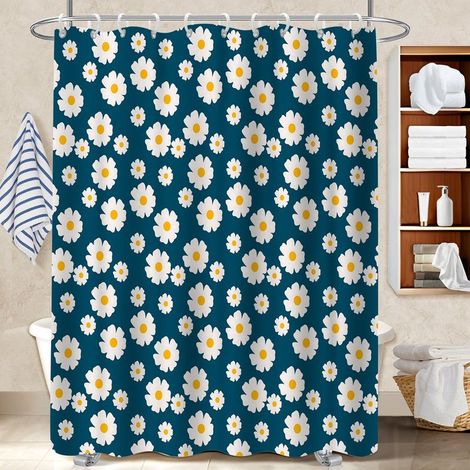 Rideau de bain imprimé polyester 180x180 imprimé bâche de douche pour cacher un carrelage un peu vieillot (1/5)