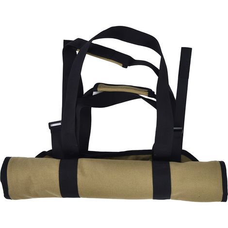 Sac de rangement pour bûches de grande capacité, en tissu Oxford, couleur kaki, idéal pour le camping et les activités de plein air. (1/5)