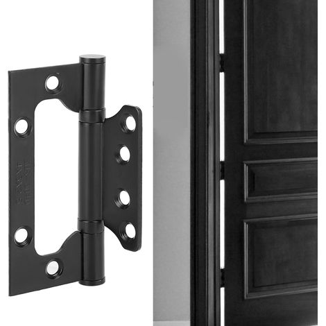 Charnière de porte en acier inoxydable 304, charnière à paumelle invisible, quincaillerie noire pour meubles et accessoires d'armoires (1/5)