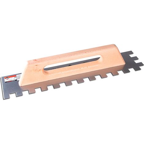 Pettine Rubi in acciaio 20x20mm chiuso con manico in legno 48cm