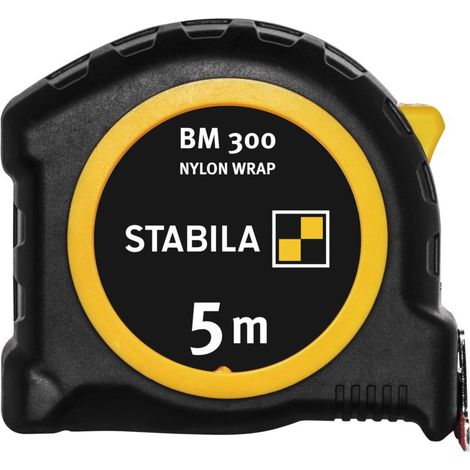 Stabila Taschenbandmaß BM 300 5 m 19577 Bandbreite 27 mm Maßband Messen (1/2)