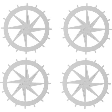 4 tapis de cuisine en silicone forme de roue à eau, isolants thermiques, anti-brûlure, pour dessous de verre, casseroles et assiettes (1/5)