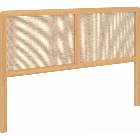 Idmarket – Tête de lit EDHEN 160 cm – Cannage et MDF – Hauteur 109 cm – Fixations murales incluses – Pour lits 140/160 cm