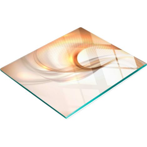 Planche décorative multifonctionnelle pour cuisine, en verre trempé, style abstrait, 60 x 52 cm (1/5)