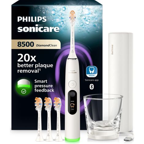 Cepillo de dientes eléctrico sónico Philips DiamondClean 8500 HX8515/11, 1 unidad. (1/5)