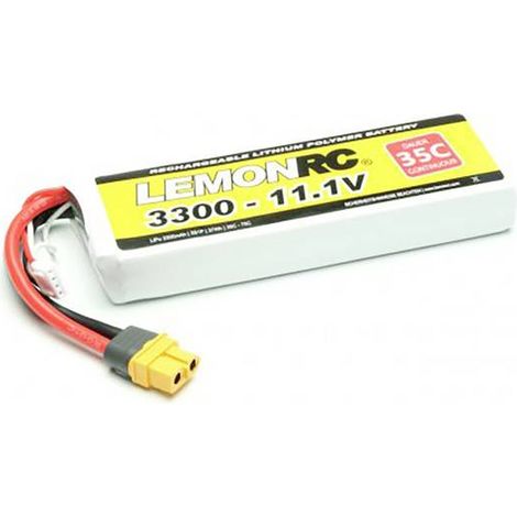 LemonRC Batteria ricaricabile LiPo 11.1 V 3300 mAh Numero di celle: 3 35 C Softcase XT60