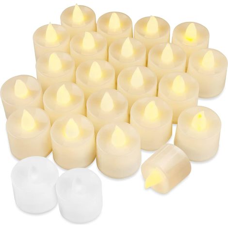 LED-Kerzen – 24 Stück – Kunststoff – Flackernde Flamme – Für Hochzeiten im Freien – 3,5 x 4 cm (1/5)