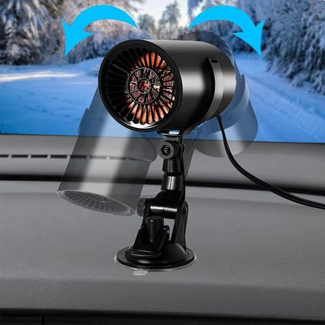 Sbrinatore per riscaldamento auto - Sbrinatore portatile per parabrezza con termostato 12V 150W, (1/4)