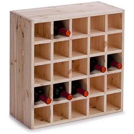 Zeller Casier à bouteilles bois naturel beige élégant