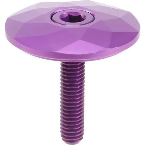 Capuchon de direction de vélo avec vis pour tube de direction de fourche de 28,6 mm, violet-- (1/5)
