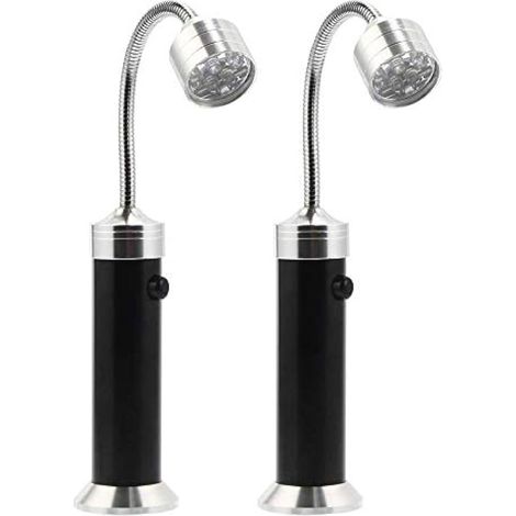 Vegena Grill Light, Barbecue Grill Lumière Super Brillante Lumière de Travail avec Base Magnétique Rotation à 360° Flexible Col de Cygne Réglable, pour Barbecue, Camping, Fête (2 Pièces) (1/5)