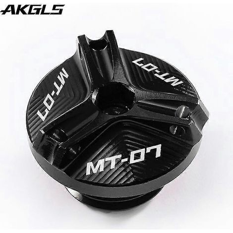 Accessoires pour motos Yamaha MT-07 2021-2022 et FZ-07 2014-2020 : bouchons de réservoir de frein avant et arrière et bouchon de remplissage d'huile moteur – Bouchon de remplissage d'huile noir (1/5)
