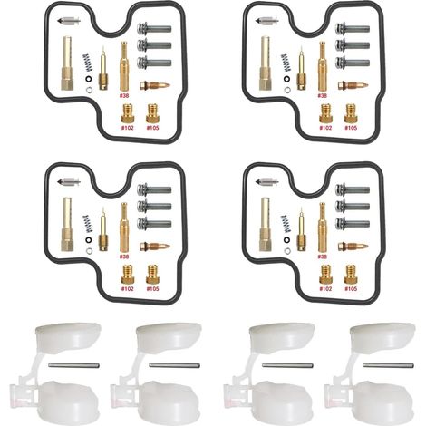 Kit de réparation de carburateur CB400SF NC31 1992-1998 400cc à flotteur Carburateur VP22 pour CB400 SF 4 cylindres en ligne 400SF SUPER FOUR VTEC 1994-1996 - Pièces de rechange et joint de révision (1/5)