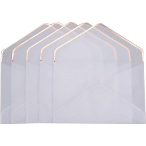 Lot de 20 enveloppes en papier transparent estampées à chaud pour invitations de mariage (1/5)