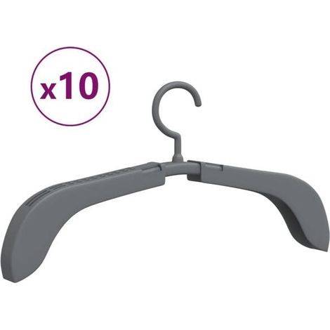 Ensemble de 10 cintres extensibles, gris