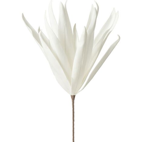 Fleur Artificielle Eva en Polyrésine à Feuilles Longues Blanches 90cm