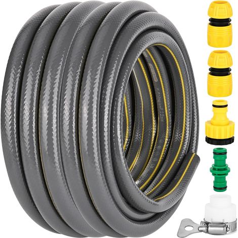 garden hose 10m garden hose 1/2 inch flexible hose uv resistant hose for watering with pinch protection water hose for indoor outdoor use (1/5)
