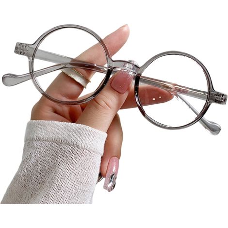 1 paire Lunettes de lecture anti-lumière bleue, verres HD ronds, pour adultes et seniors, usage quotidien devant écrans (1/5)