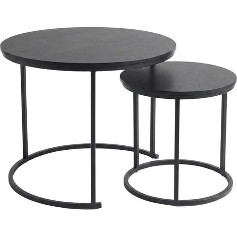Set aus 2 runden Couchtischen, Ø 60 cm x 50 cm (1/5)