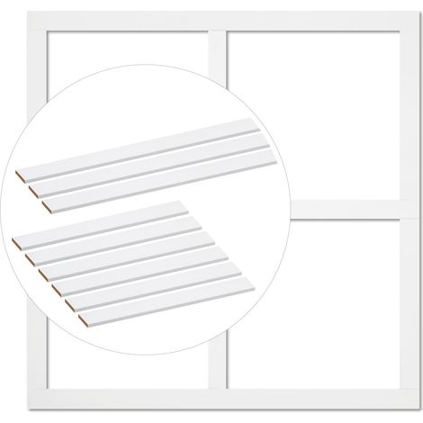 KGM Weiße Wandleisten 130x130cm- Set 9-teilig - Modernes Profil (1/5)