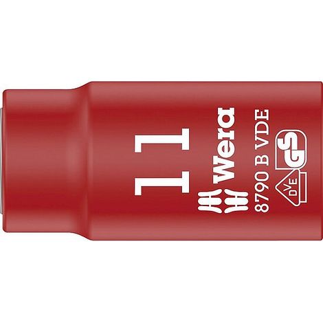 Wera Zyklop-Steckschlüsseleinsatz, isoliert, mit 3/8"-Antrieb, 11 x 46 mm - 05004955001