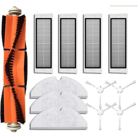 Zubehör für Xiaomi Dreame F9 / Xiaomi Mijia 1C Saugroboter – 1 Hauptbürste, 4 Seitenbürsten, 4 HEPA-Filter, 3 Wischtücher (1/5)
