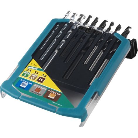 Brocas metal, madera y piedra, juego 9 piezas (1/5)