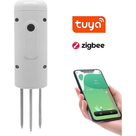 Tuya Zigbee-Funkbodenfeuchtesensor, intelligenter Temperatur- und Feuchtigkeitstester, mobile App
