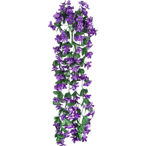 1 Guirlande Fleur Artificielle, Glycine 4 Pétales, Tissu Plastique, Décoration Mariage Maison (1/5)