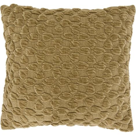 Coussin Chenillé 3D "Nova" 40x40cm Kaki (1/5)