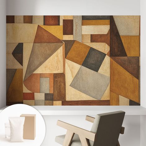 Carta Da Parati Non Tessuto - Di Alta Qualità Per Il Soggiorno La Cucina - Tendenze Moderne - Vlies Ecologico Astrazione geometrica 104x70 cm (1/5)