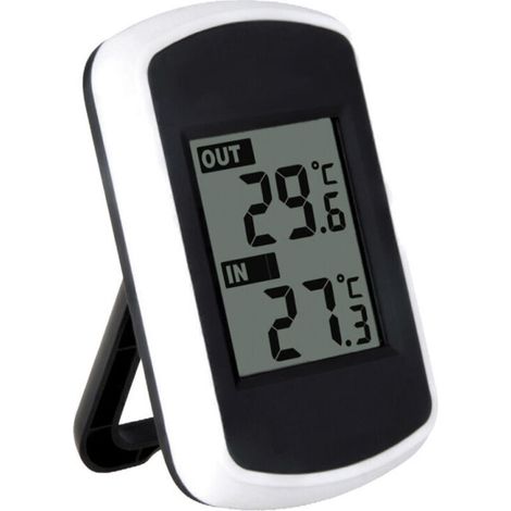 Testeur de température ambiante de mesure de température de thermomètre intérieur et extérieur sans fil LCD