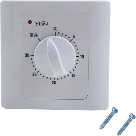 UlisemPrise Programmateur Journalier mécanique Intérieure Numérique Temps Plug 30Min Électrique Compte à Rebours Interrupteur Minuterie Commande pour Maison AC 220 V 10A Blanc (1/4)
