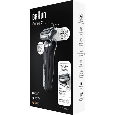 Braun Series 7 71-N1000s Rasoir à grille Noir (1/5)