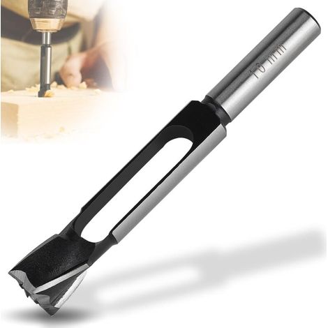 Forêt à Tenon Profond Diamètre 10 mm, Coupe en Acier Carbone, Carotteuse pour Fabrication de Meubles, Coupe Goujon pour Bois