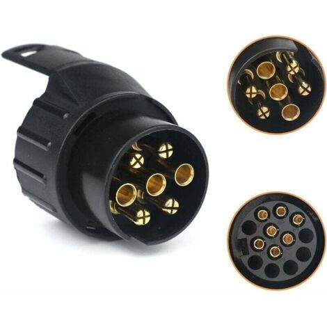 Adattatore per spina rimorchio 7/13, connettore da 7 a 13 pin, spina per gancio di traino da 7 poli a 13 pin per rimorchio auto, trattore, roulotte, portabici.